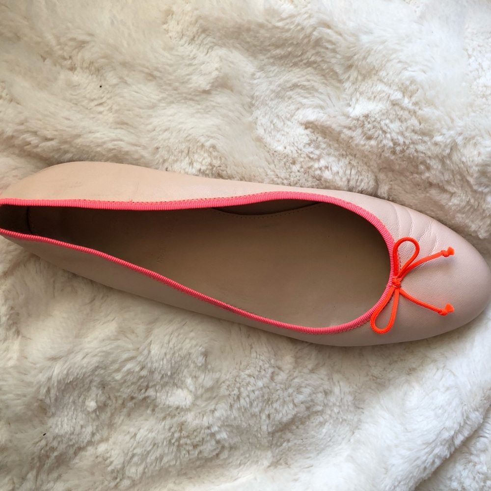 JCrew 8.5 pink and neon ballet flats